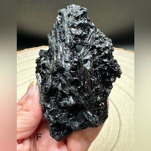 6oz Black Druzy Tourmaline Specimen Cluster